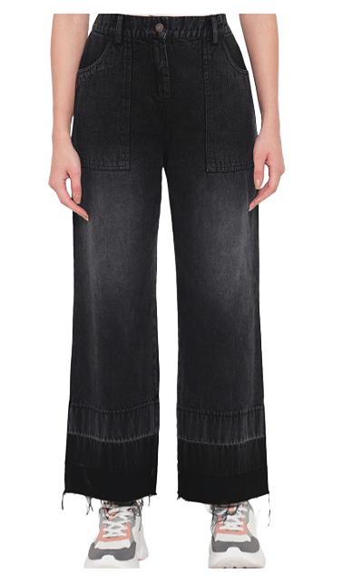 Black Wide-Leg Jeans